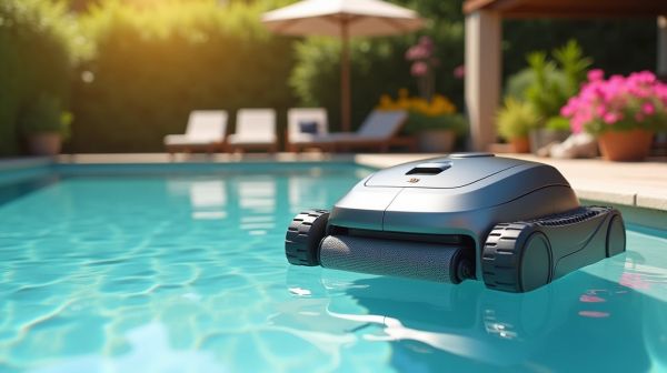 Un robot piscine autonome sans fil pour un nettoyage efficace