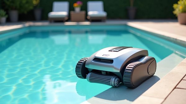 Un robot piscine autonome sans fil pour un nettoyage efficace